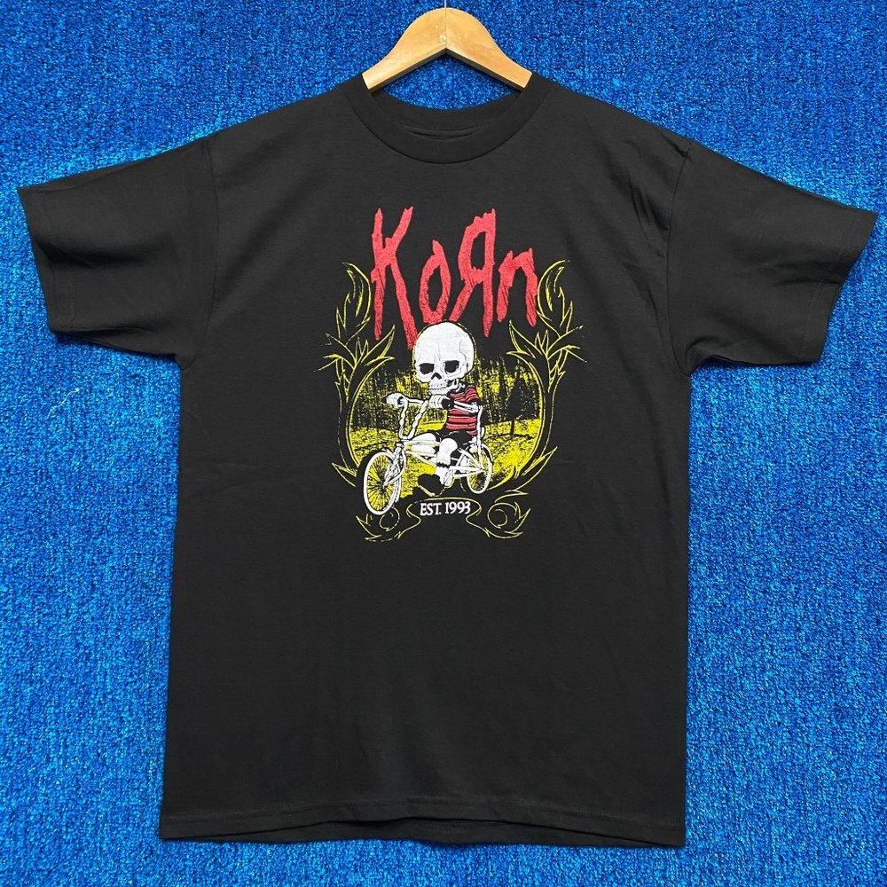 Korn Punk Skeleton Lowrider Bike 1993 Rock Tee M